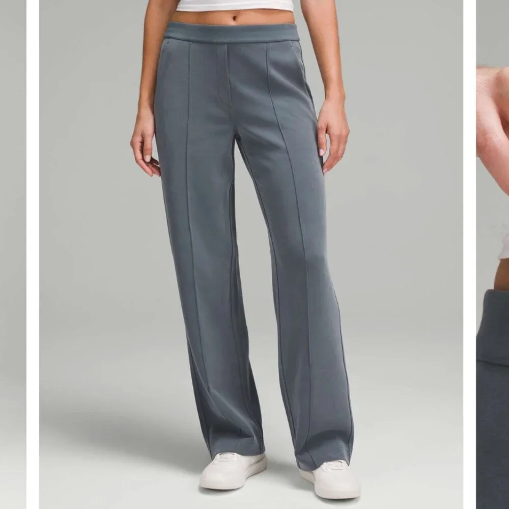 Lululemon Softstreme Pintuck Mid-Rise Pant Regular in Oil Grey - Picture 1 of 3